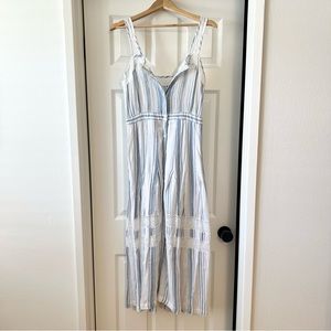 👗 LOVE SHACK FANCY Dress - White & Blue Sundress - Size M